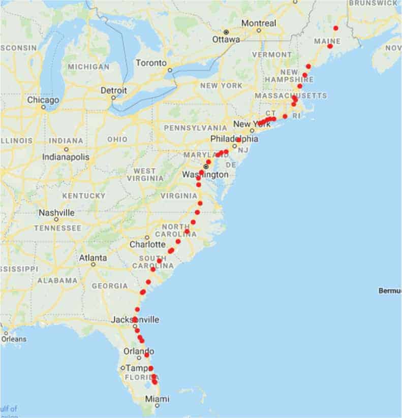 travel conditions i 95 corridor