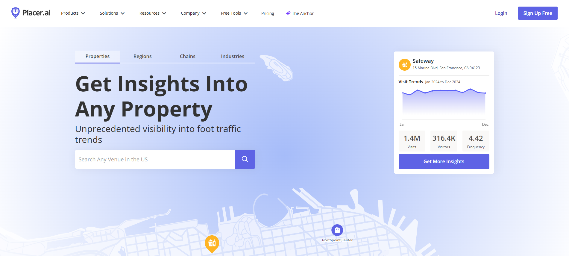 a screenshot of Placer.ai's homepage