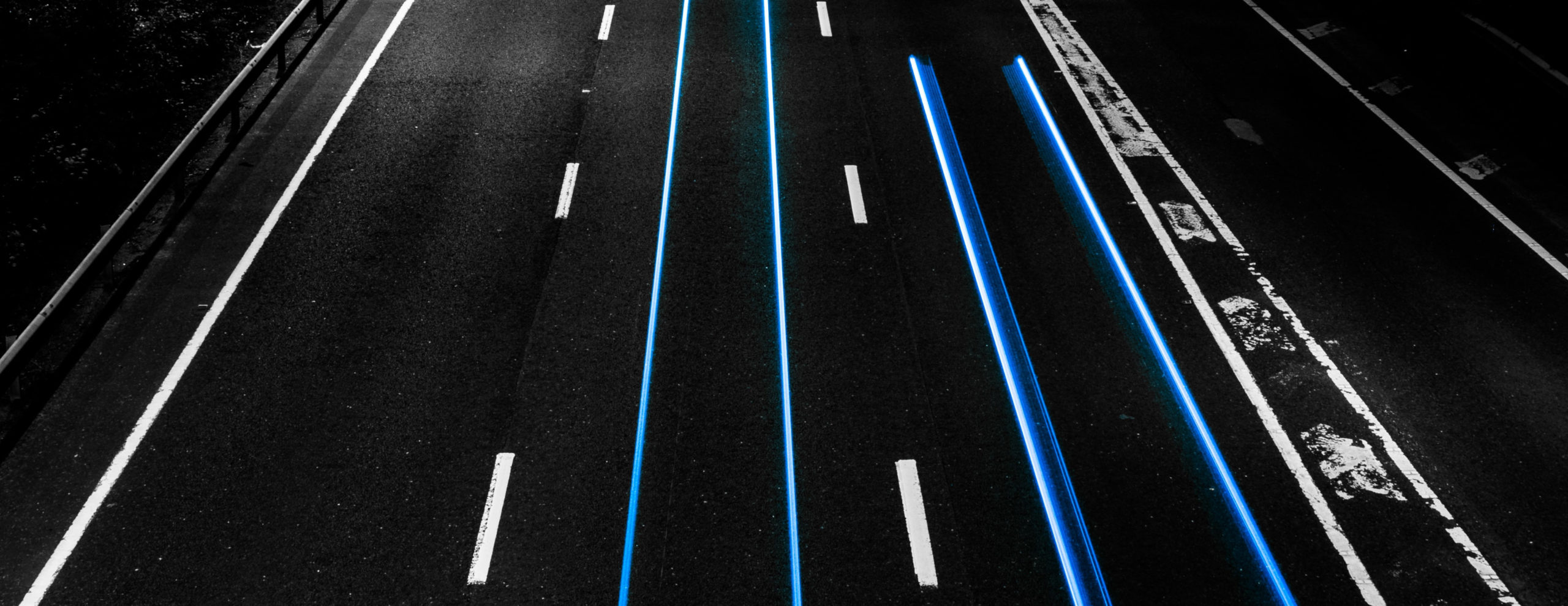 empty highway at night