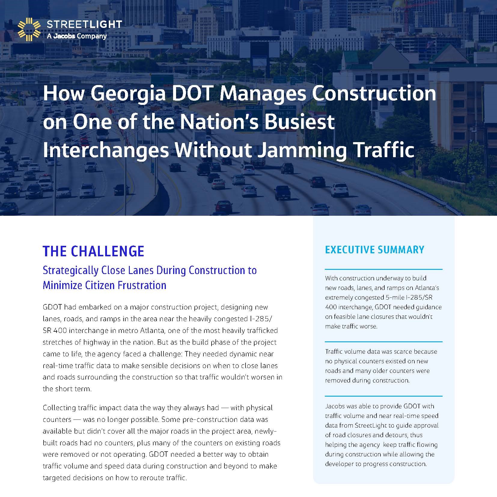 GDOT road construction data case study