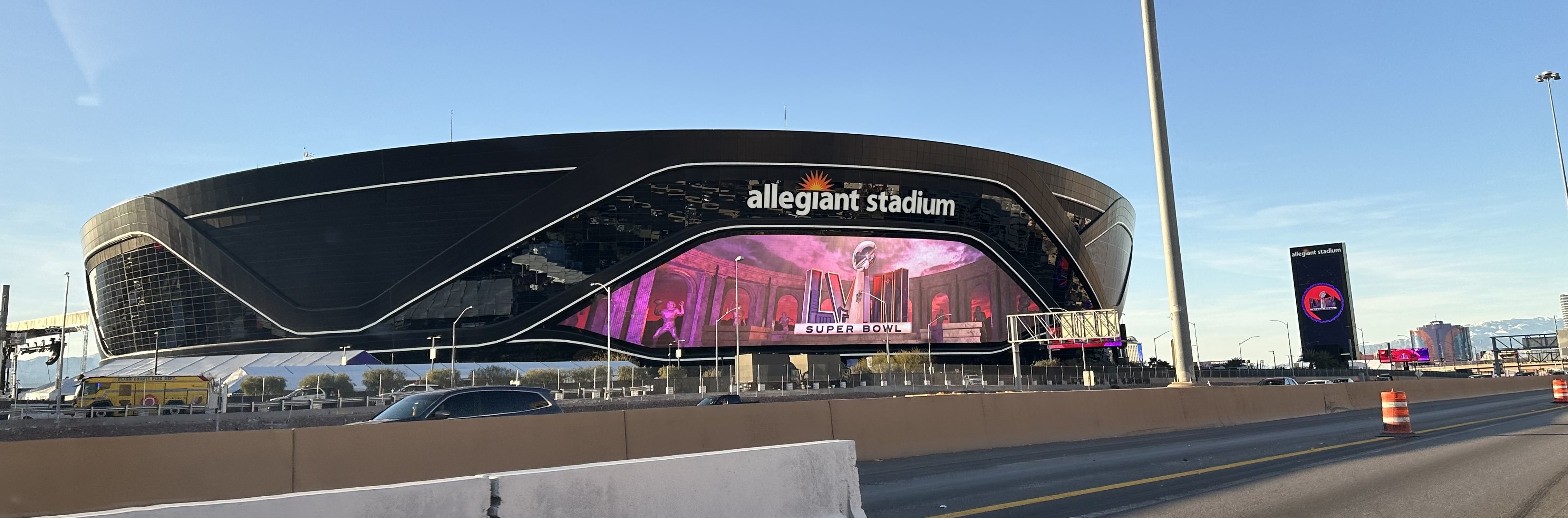 Allegiant Stadium traffic on Super Bowl Sunday 2024