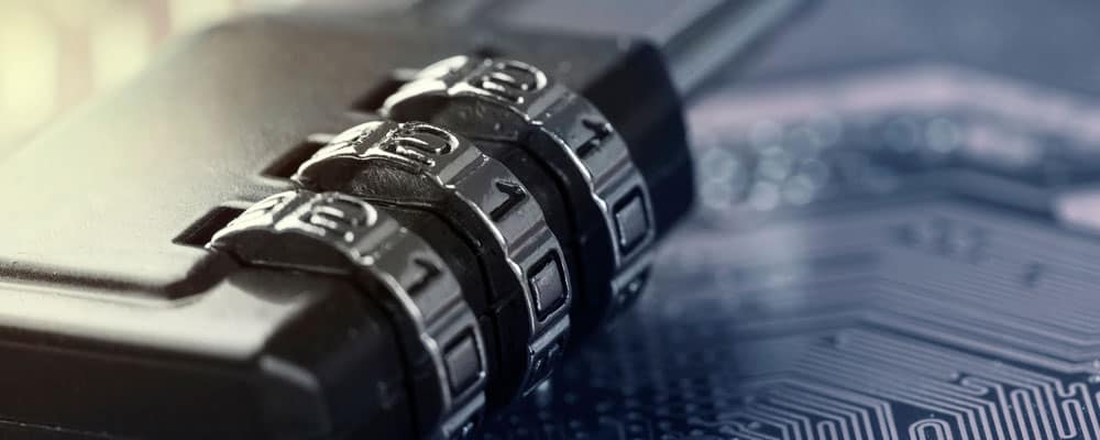 closeup of combination lock