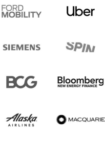 Enterprise Clients - Ford Mobility, Siemens, BCG, Alaska Airlines, Uber, Spin, Bloomberg, Macquarie
