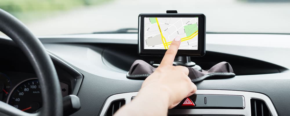vehicle driver using GPS navigation device