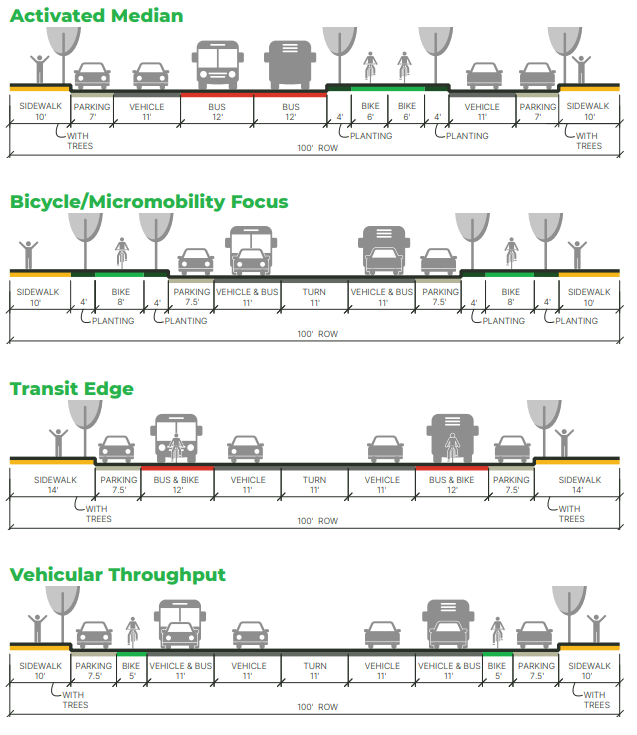 road safety redesign options for Adams Point segment of Grand Ave